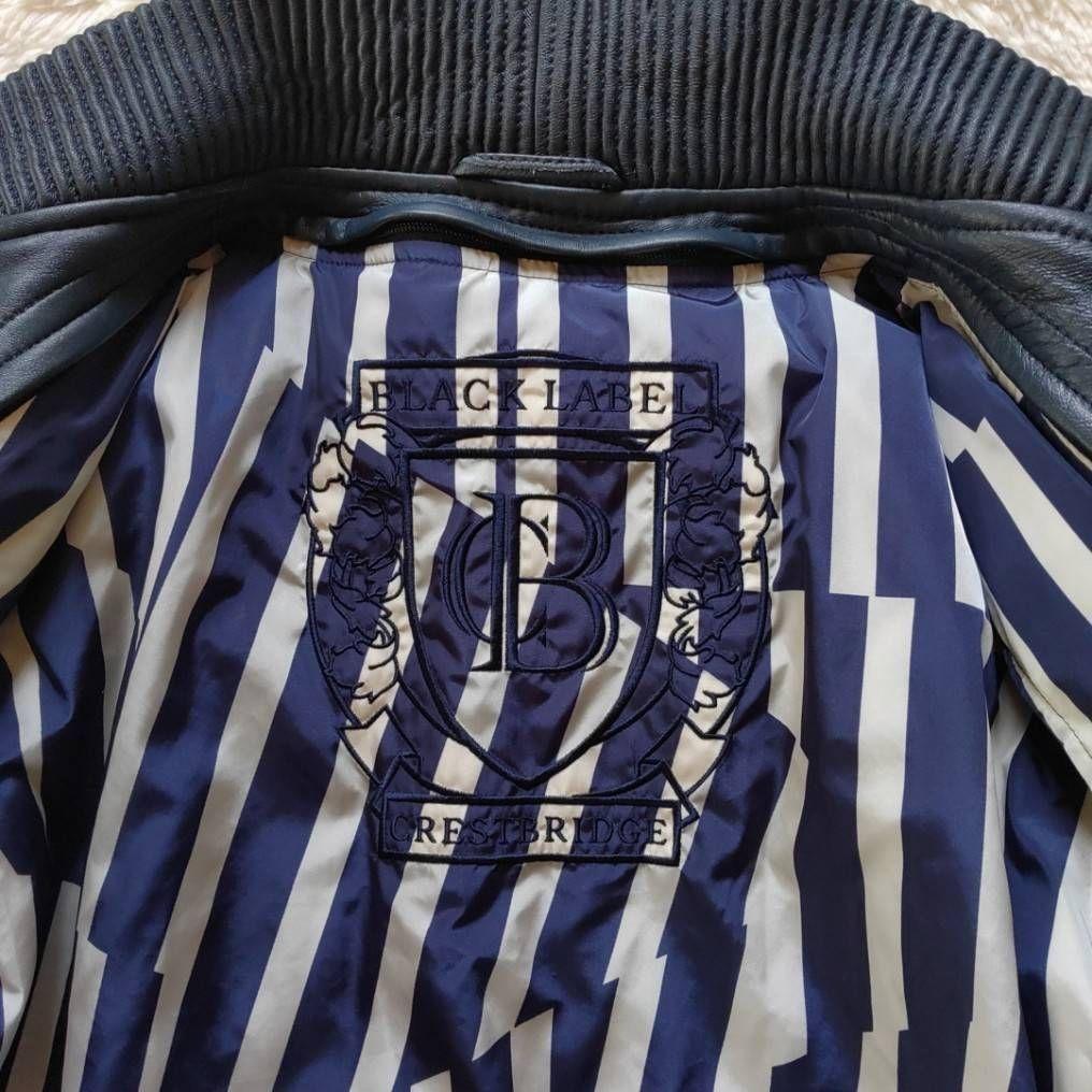 BURBERRY 異素材 切替 ファイヤーマンフック レザージャケット ブルゾン