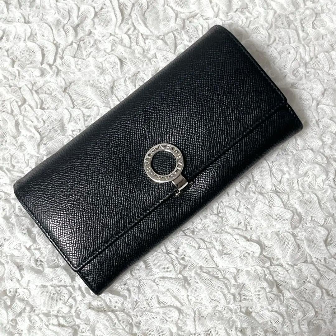 美品✨　BVLGARI 長財布　ビーゼロワン　サークルロゴ　レザー　本革　黒
