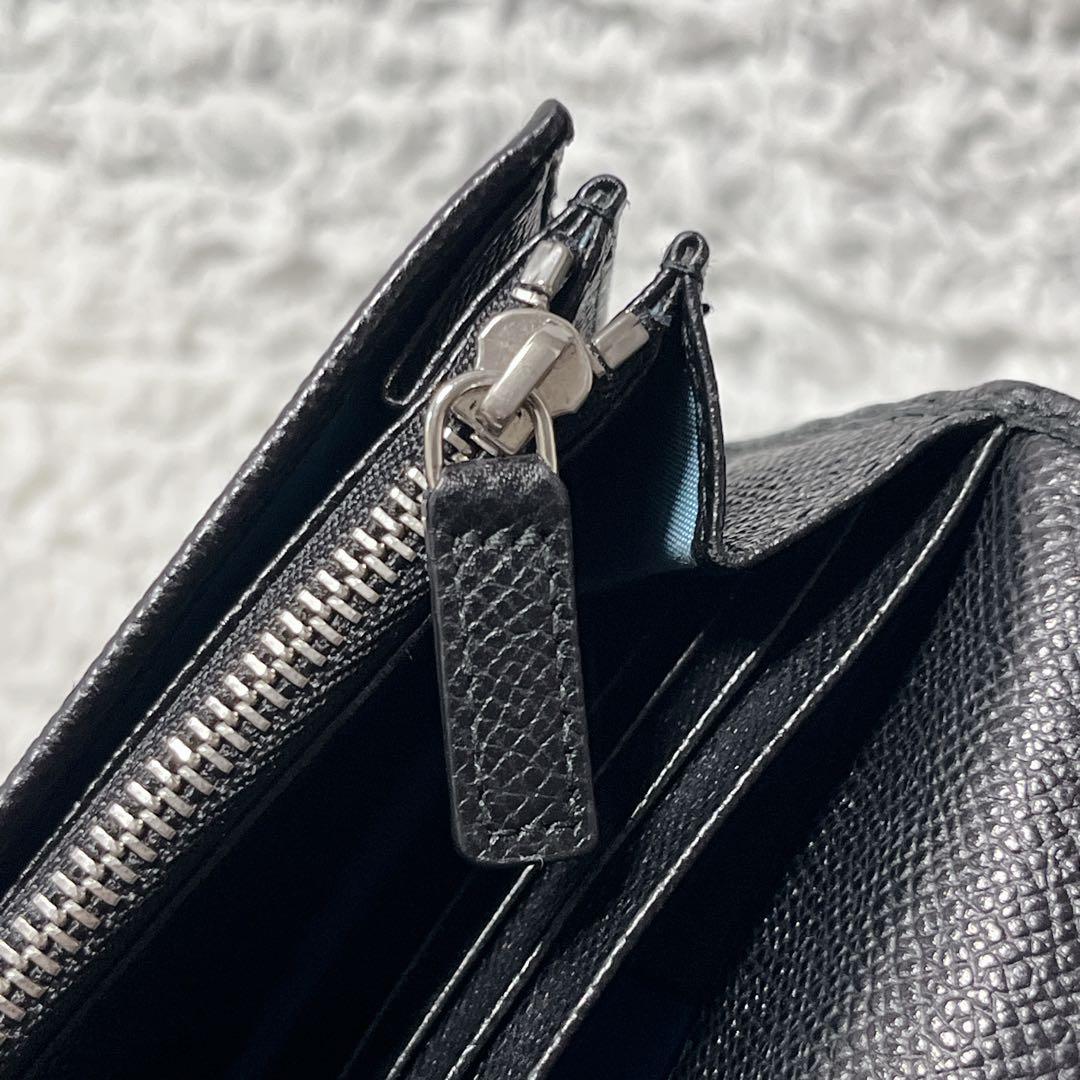 美品✨　BVLGARI 長財布　ビーゼロワン　サークルロゴ　レザー　本革　黒