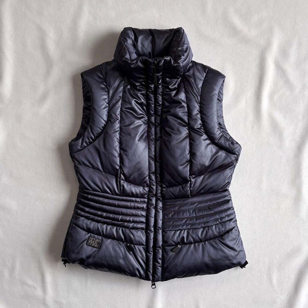 SPORTMAX CODE wzip down vest￼ NVY