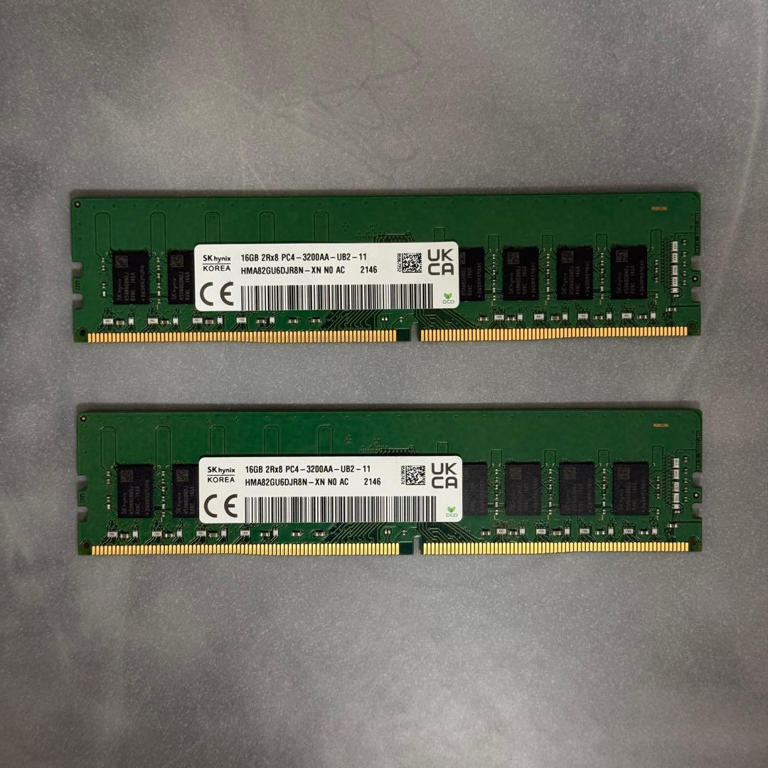 メモリー DDR4 32GB(16GBX2) PC4-3200AA