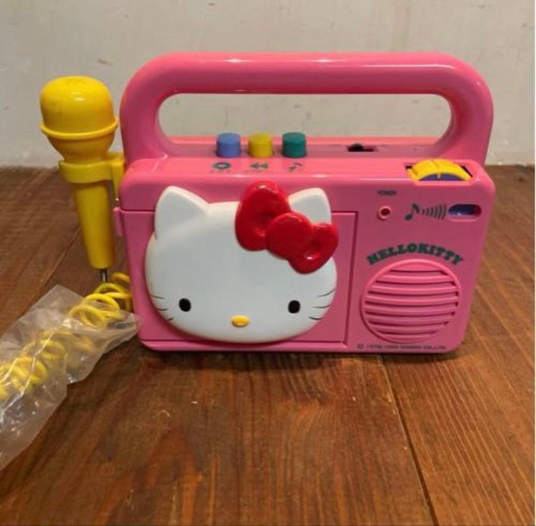 美品　希少　ハローキティ　ヴィンテージ　マイク付きカセットプレイヤー　廃盤