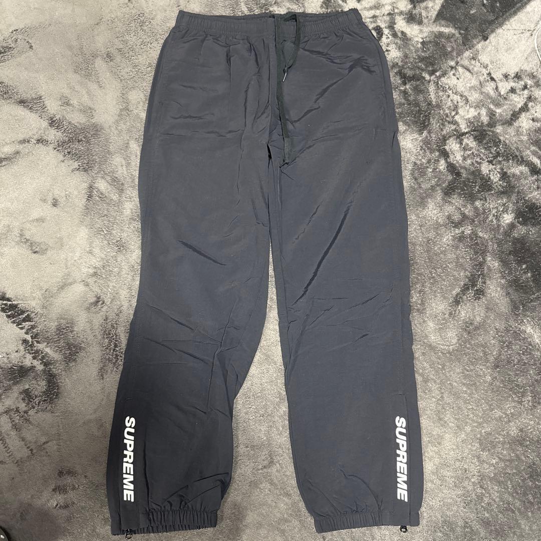 a*.様 supreme warm up pant ブラックパンツ ジッパーポケ