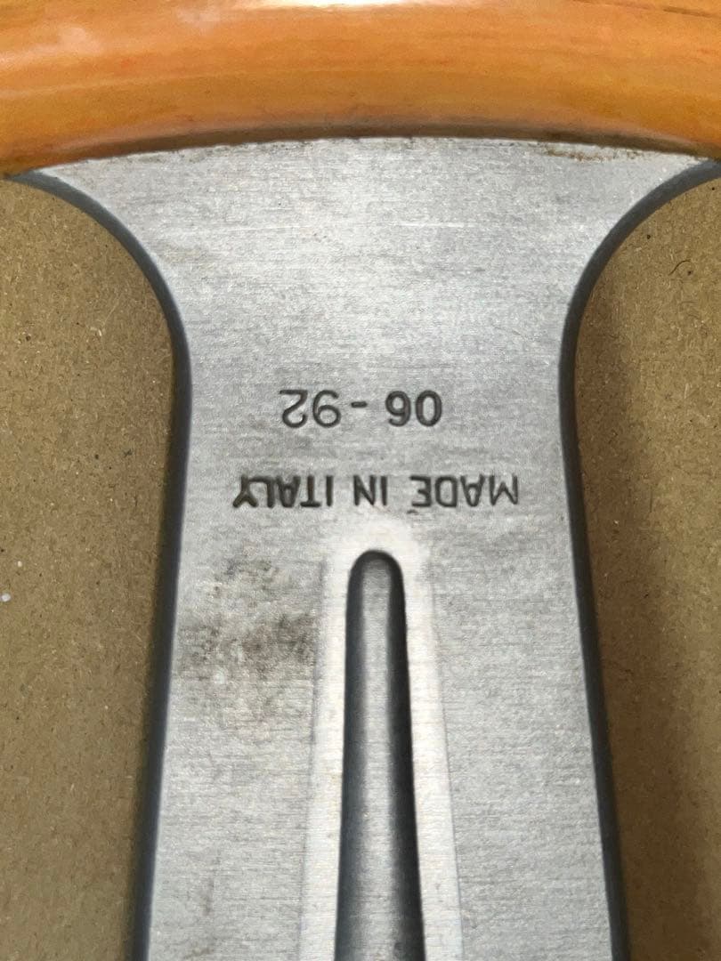 モモステ　オレンジウッド3スポークステアリング