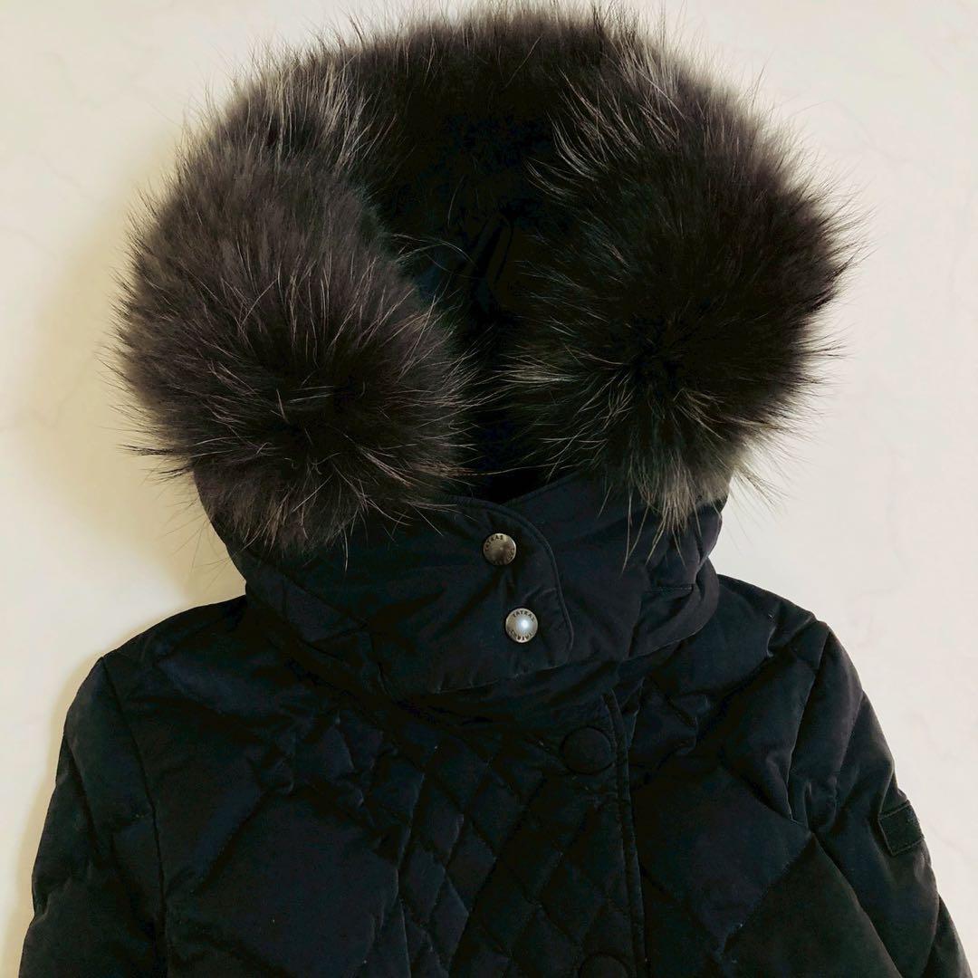 タトラス　ベリーナ　ラクーンファー　キルティング　ダウンコート　黒　02