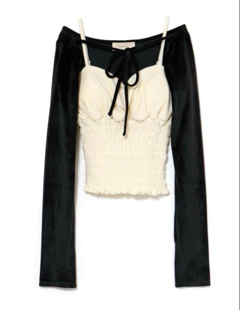 帽子 Andmary Mei shirring tops black