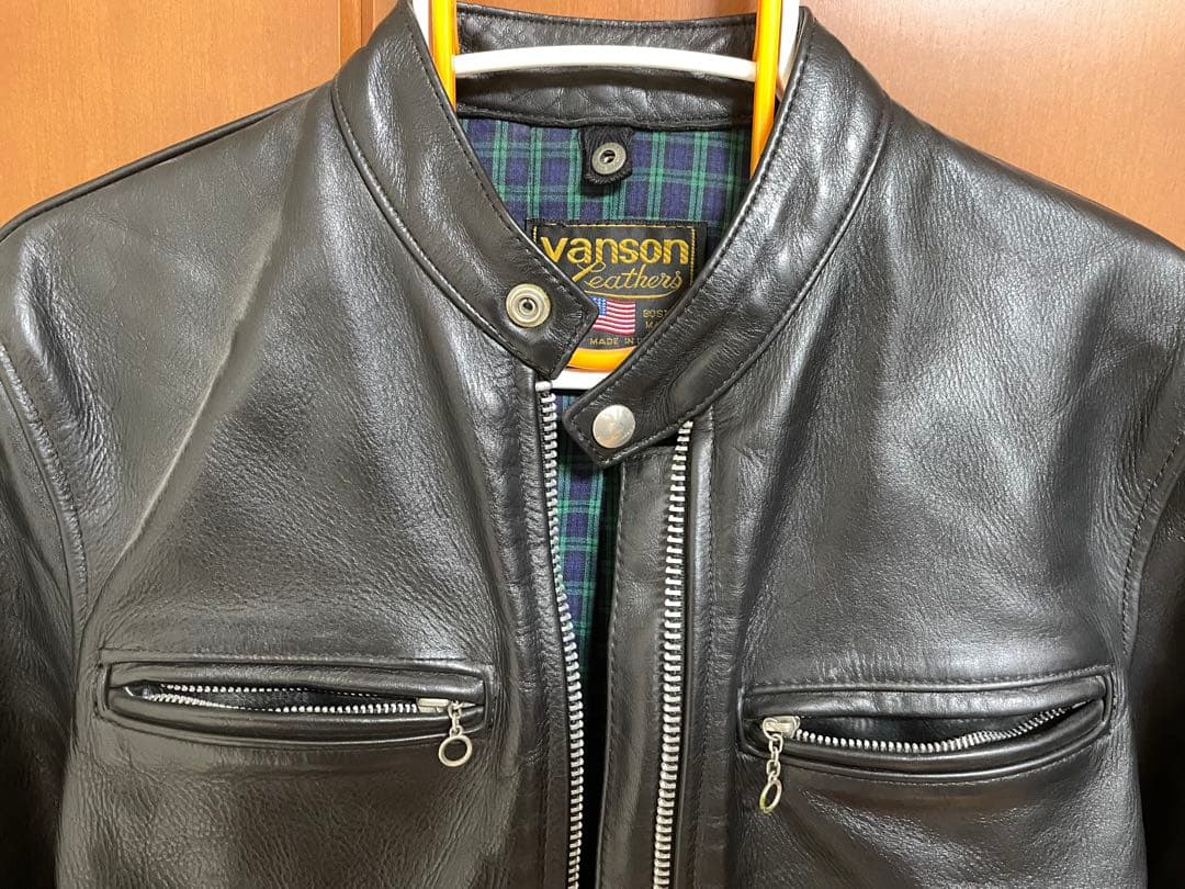 m*i様 vanson レザージャケット　シングルライダース　革ジャン　サイズ3