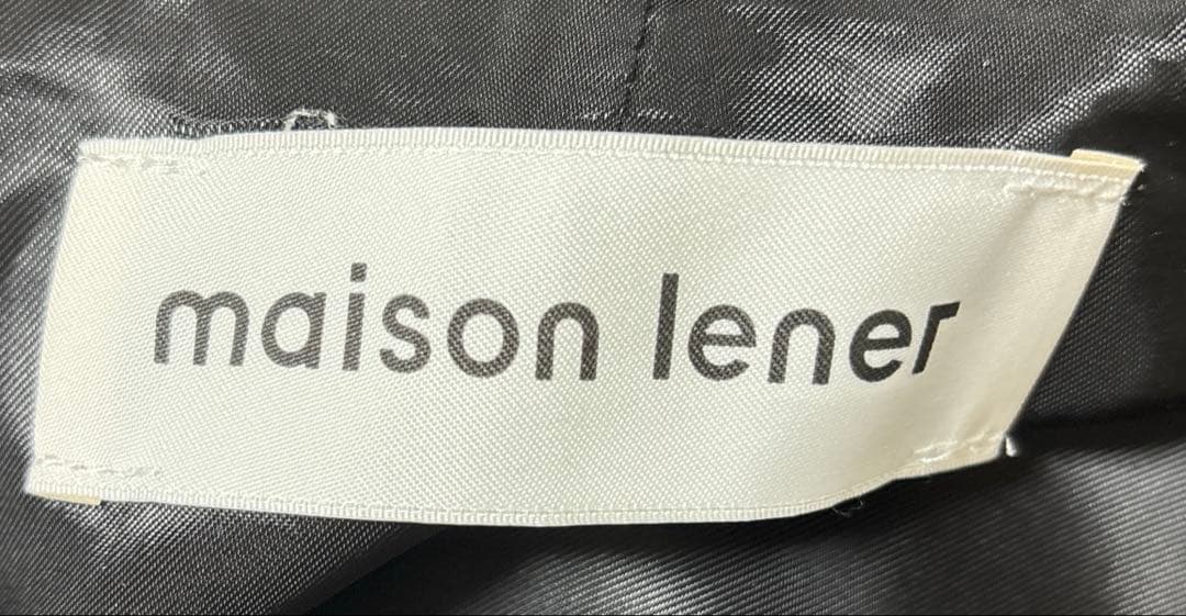 メゾンレネー　チェック　フード　ロングコート