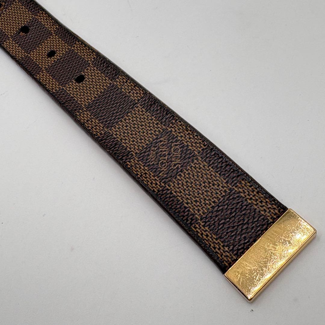 ふー様ルイ・ヴィトンサンチュール・キャレ ダミエ・エベヌ M6802 ベルト