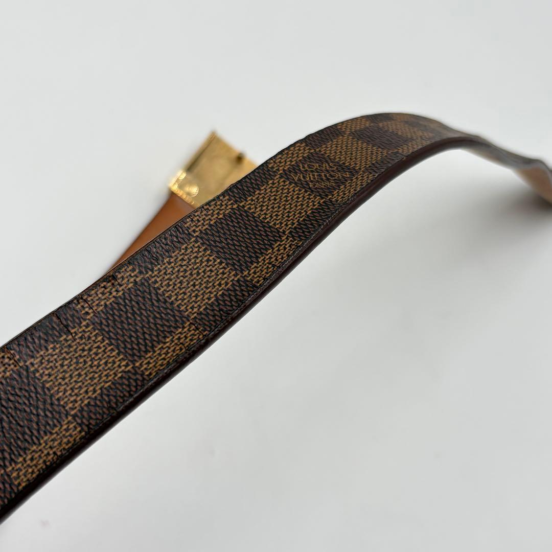 ふー様ルイ・ヴィトンサンチュール・キャレ ダミエ・エベヌ M6802 ベルト