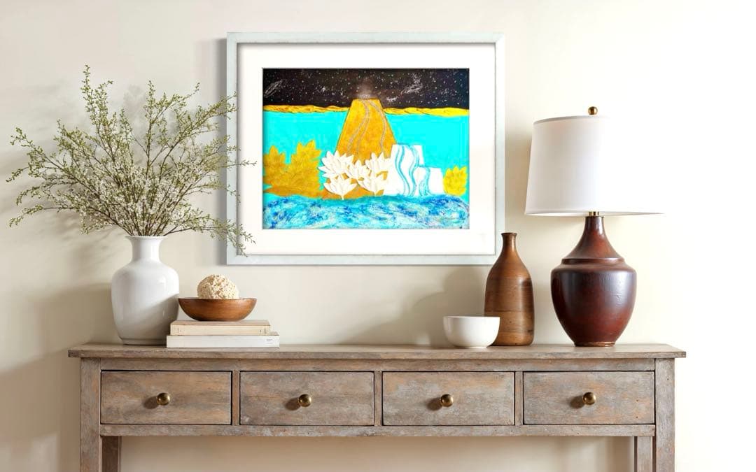 開運絵画　オリジナル　龍体文字　昇龍　金龍