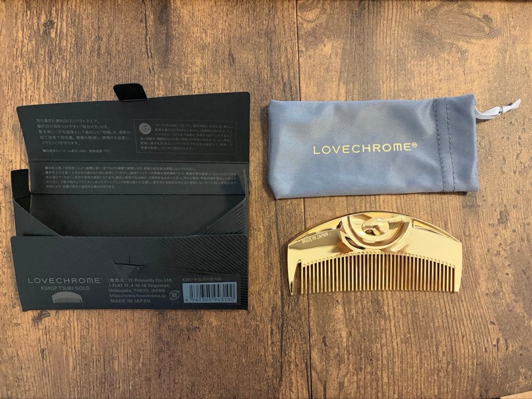 LOVECHROME ゴールド ヘアコーム　K24 ツキ　GOLD ラブクロム