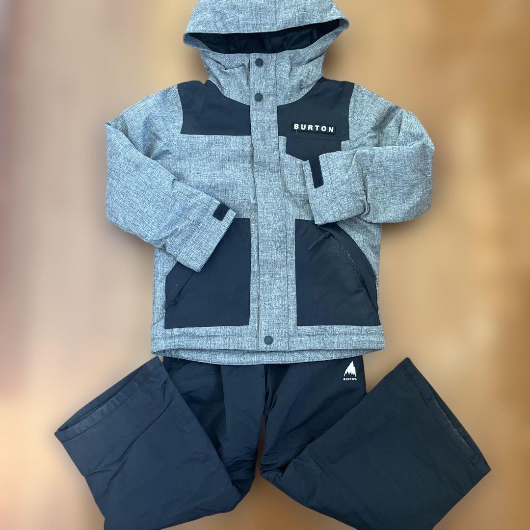 BURTON スノーボードウェア セット XS (110cm)グレー・ブラック
