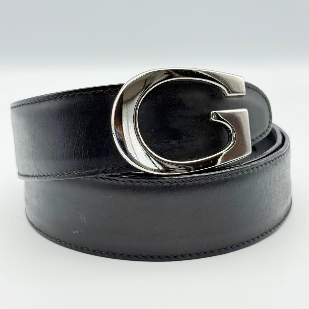 GUCCI グッチ ベルト Gバックル 純正ベルト シルバー金具 ユニセックス