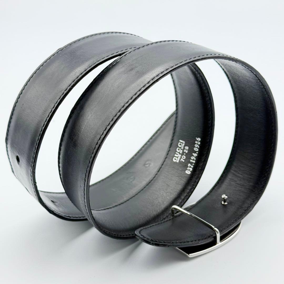 GUCCI グッチ ベルト Gバックル 純正ベルト シルバー金具 ユニセックス