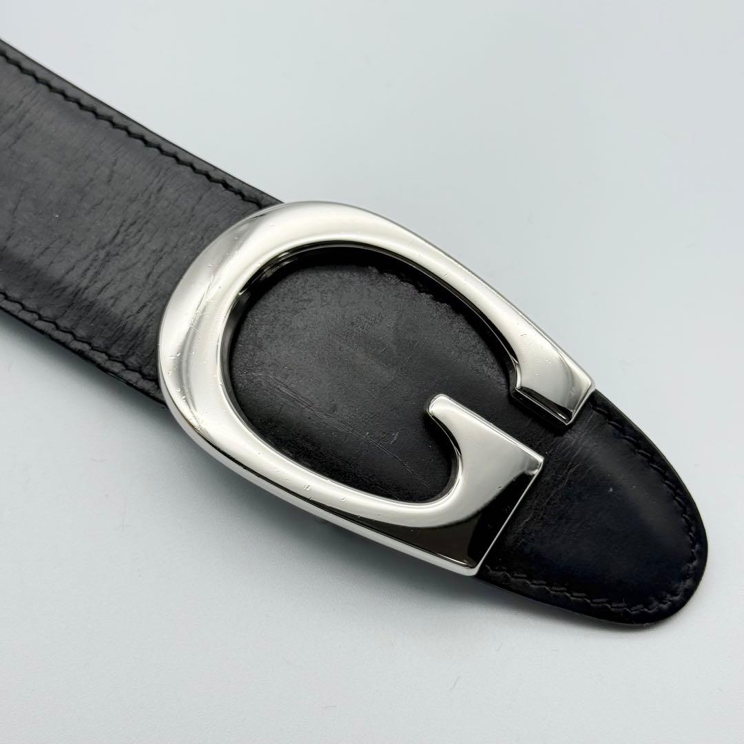 GUCCI グッチ ベルト Gバックル 純正ベルト シルバー金具 ユニセックス