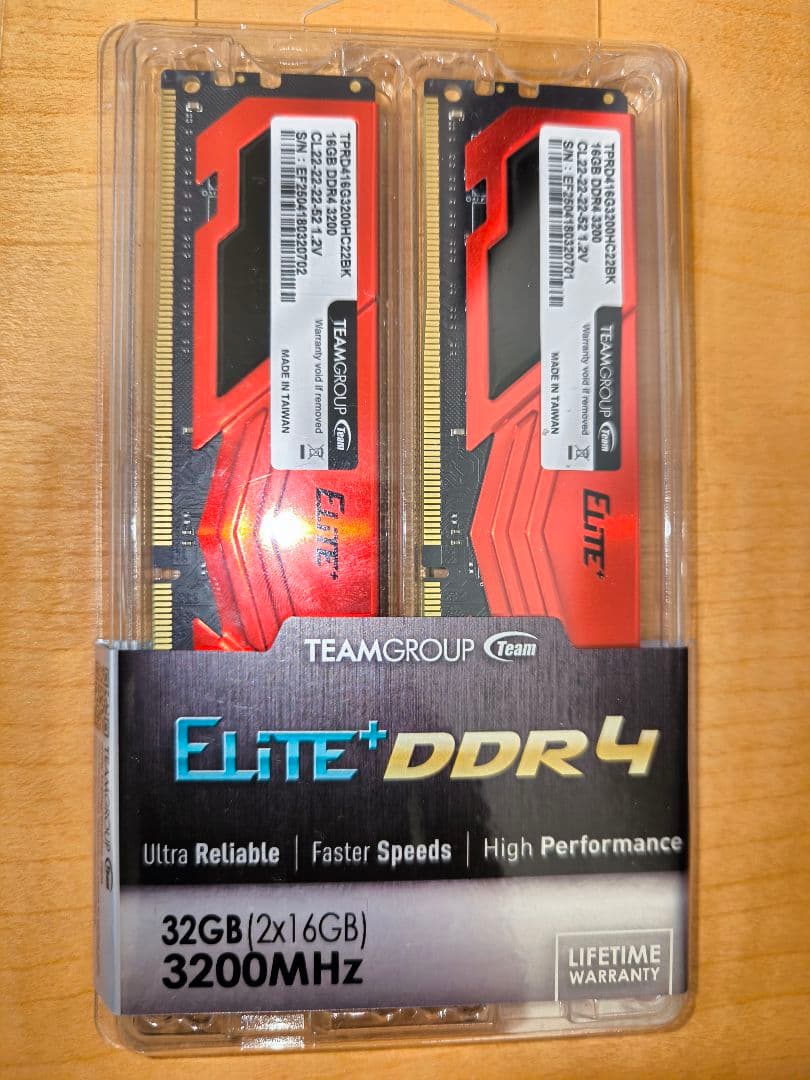 メモリー TEAMGROUP Elite+ DDR4 32GB 3200MHz