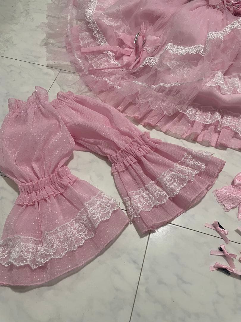 ゴスロリ・ロリータ ピンクドレス コスプレ　天使系　姫系