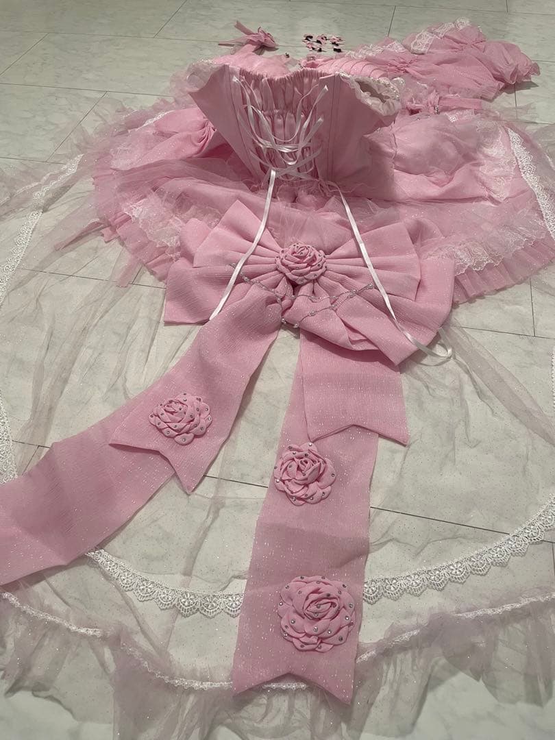 ゴスロリ・ロリータ ピンクドレス コスプレ　天使系　姫系