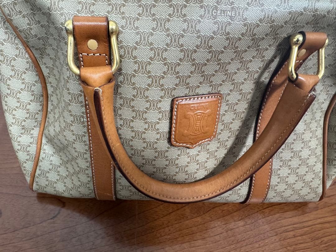CELINE セリーヌ マカダム柄 ハンドバッグ ボストンバッグ ヴィンテージ