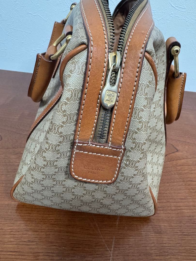 CELINE セリーヌ マカダム柄 ハンドバッグ ボストンバッグ ヴィンテージ