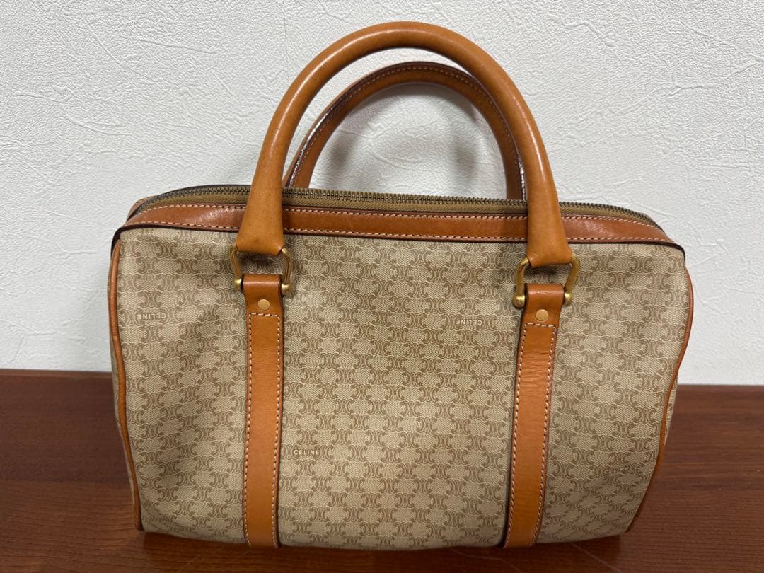 CELINE セリーヌ マカダム柄 ハンドバッグ ボストンバッグ ヴィンテージ