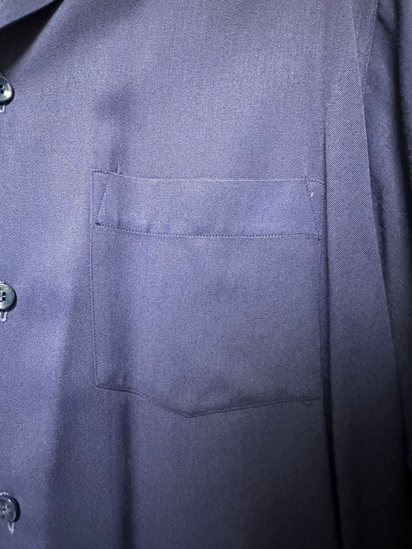 50s レーヨンシャツ ネイビー 15