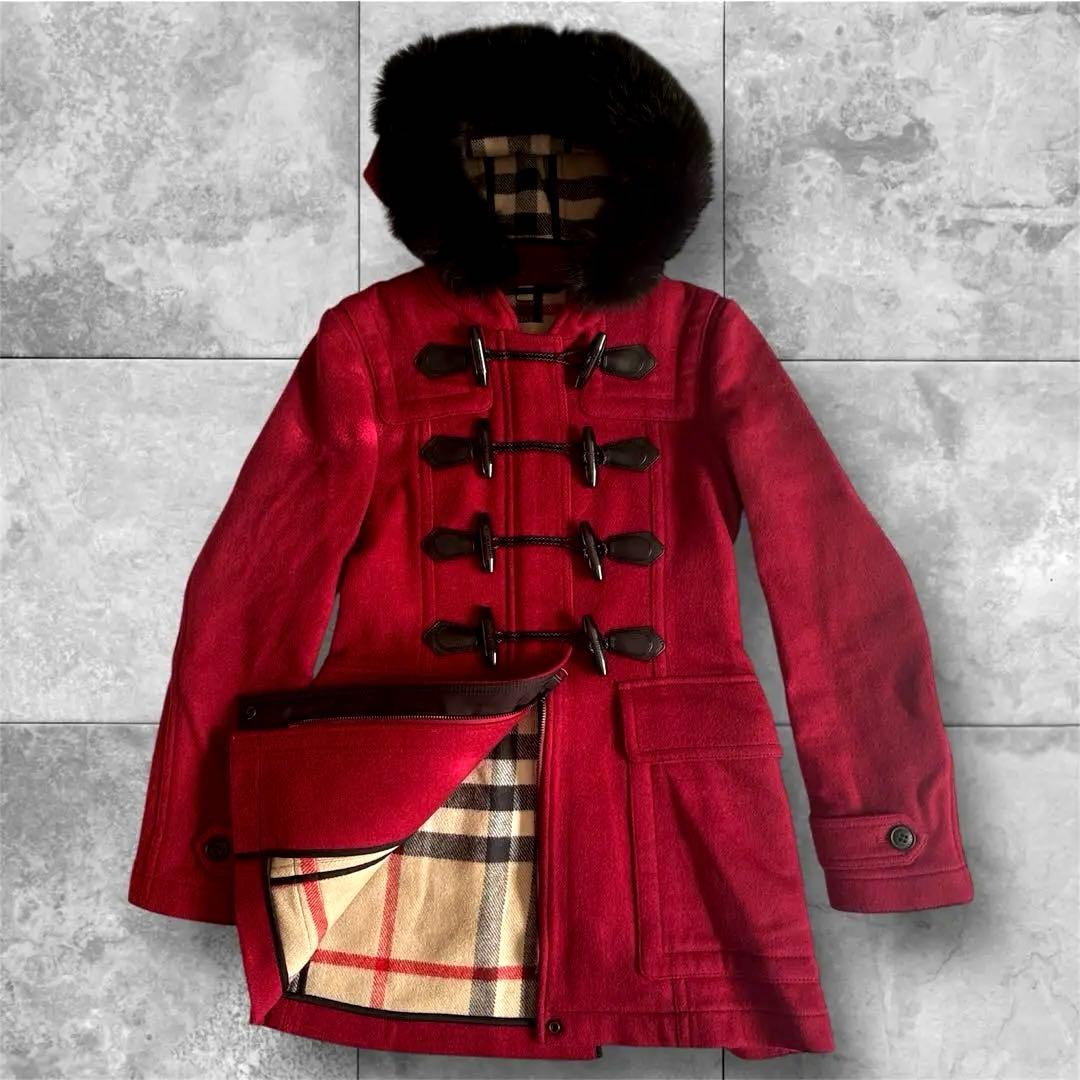【美品】BURBERRY 2wayダッフルコート フォックスファー