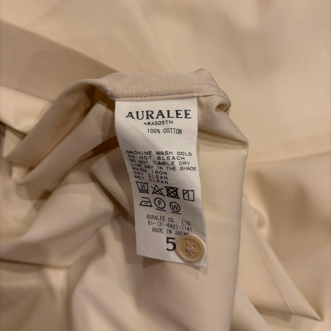 トップス AURALEE WASHED FINX TWILL BIG SHIRTS / 5