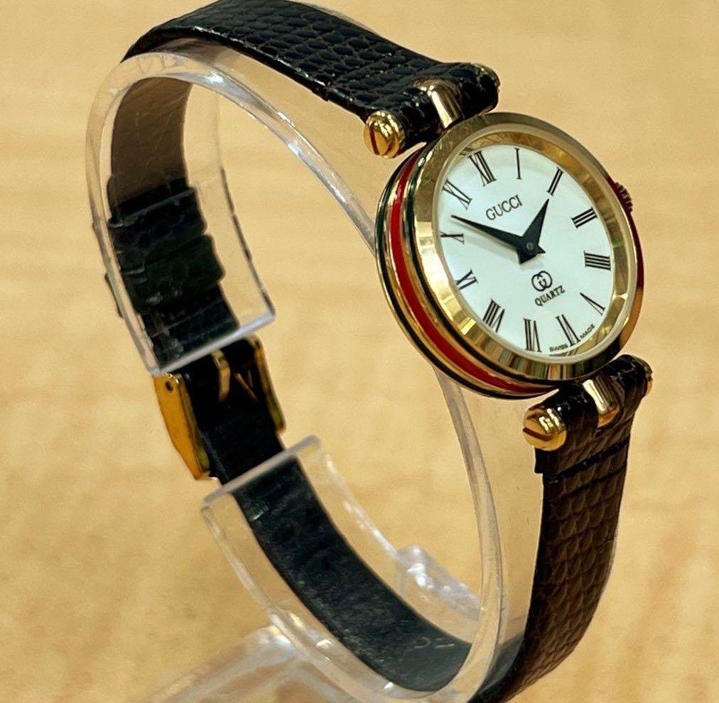 美品GUCCI レディース 腕時計 サイドシェリー ヴィンテージ 可動品