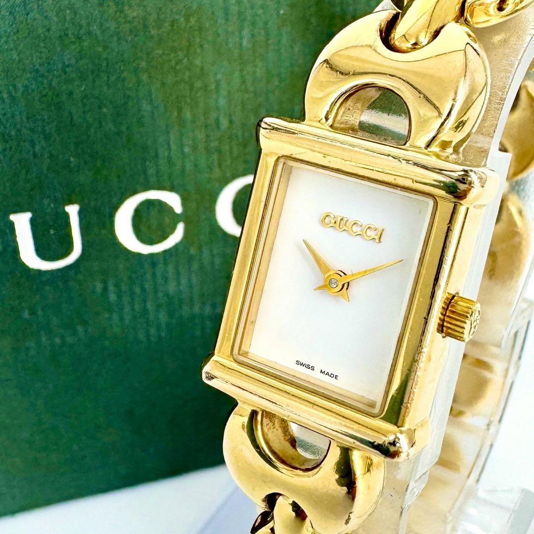 【付属品完備】GUCCI 1800L ゴールド チェンジベルト 腕時計