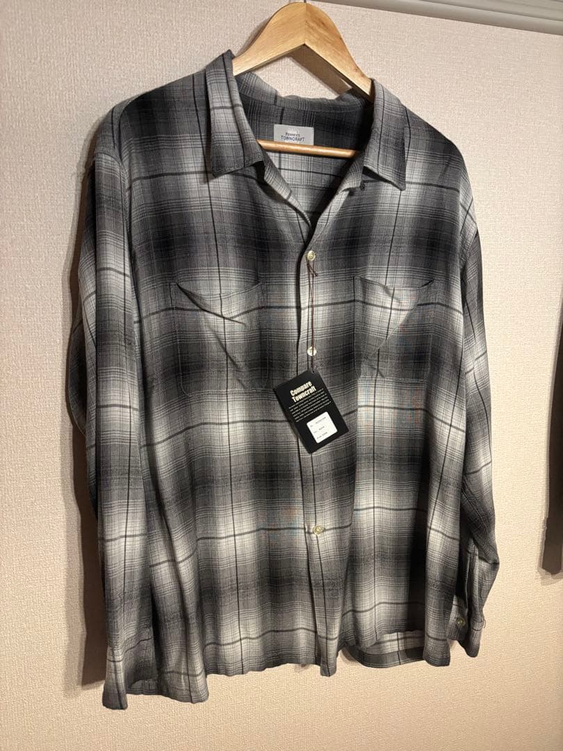 WAIPER 別注 TOWN CRAFT オンブレ レーヨンオープンカラーシャツ