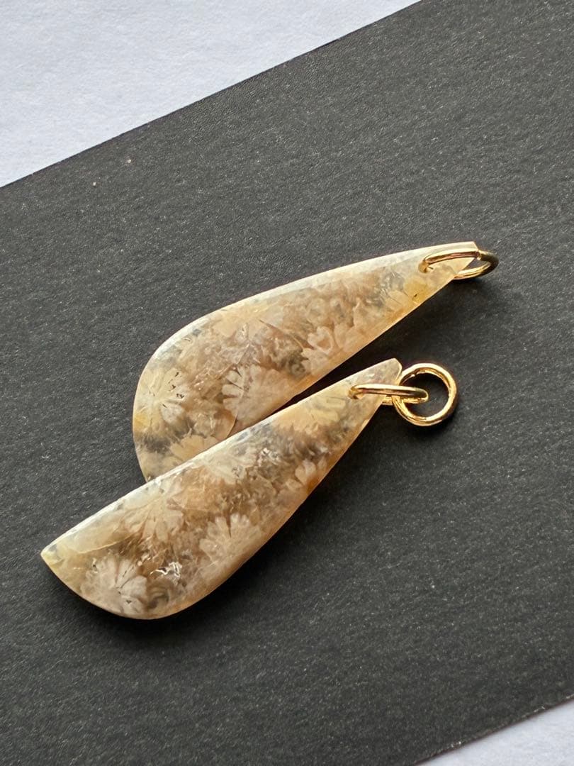 maumaumau 　14kgf レッドモスアゲートピアス