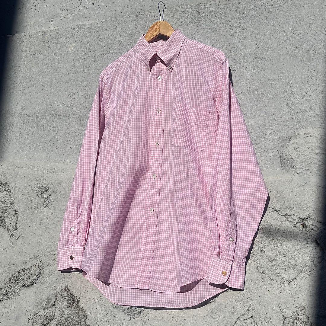 【金セリエ】 HERMES エルメス セリエ シャツ ボタンダウン フランス製