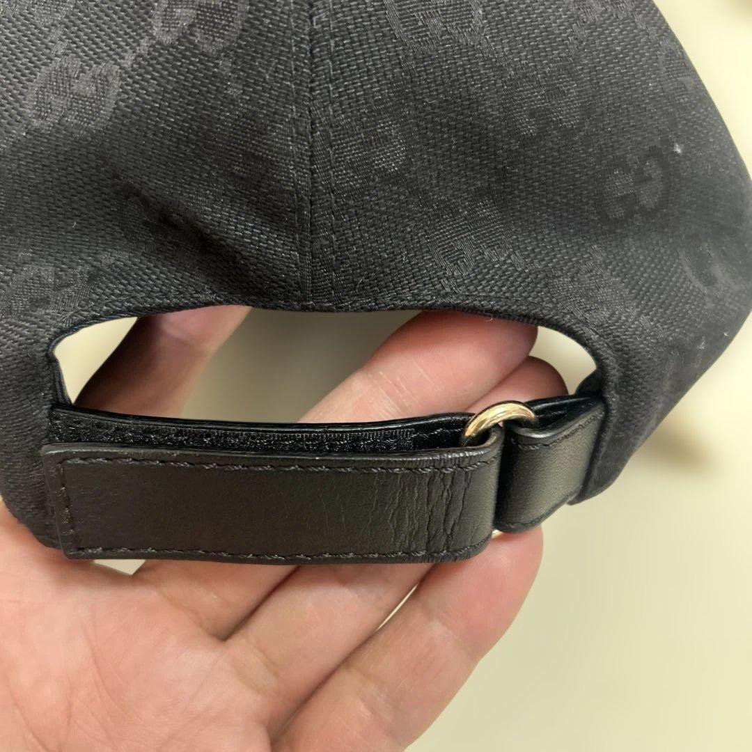 Gucci ブラック GGパターン キャップ サイズL