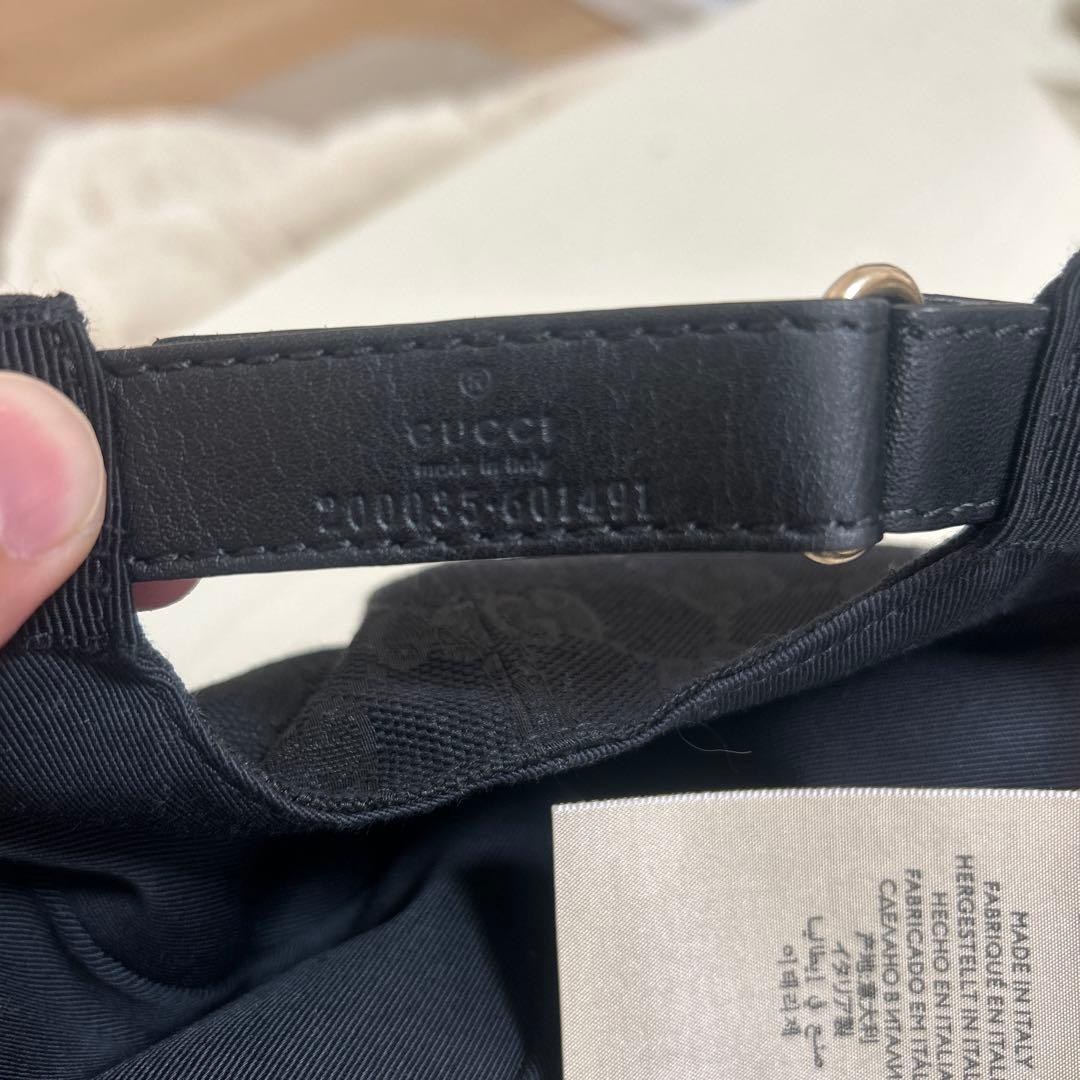Gucci ブラック GGパターン キャップ サイズL