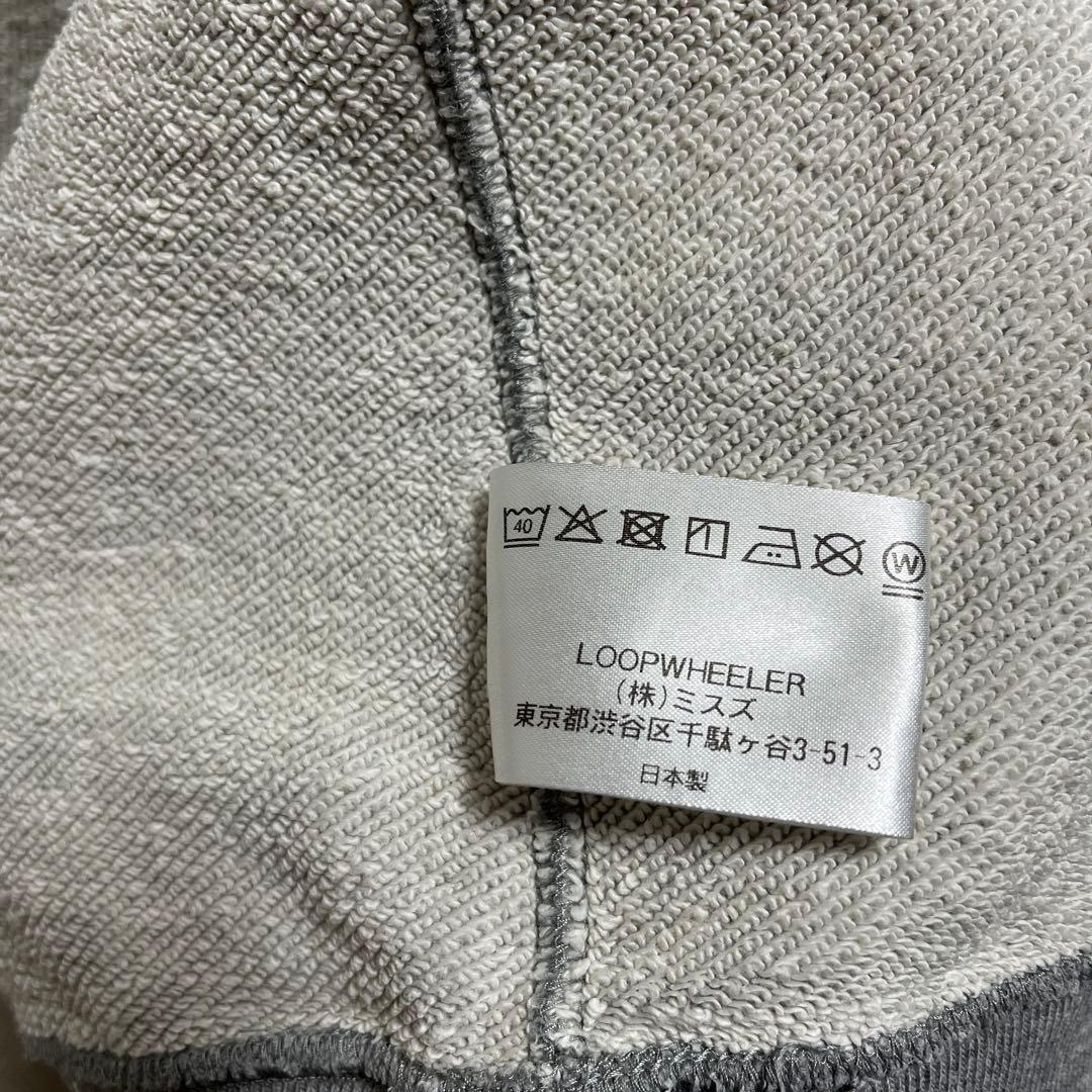 LOOPWHEELER　LW250 吊り編みクルースウェット　グレーメランジ