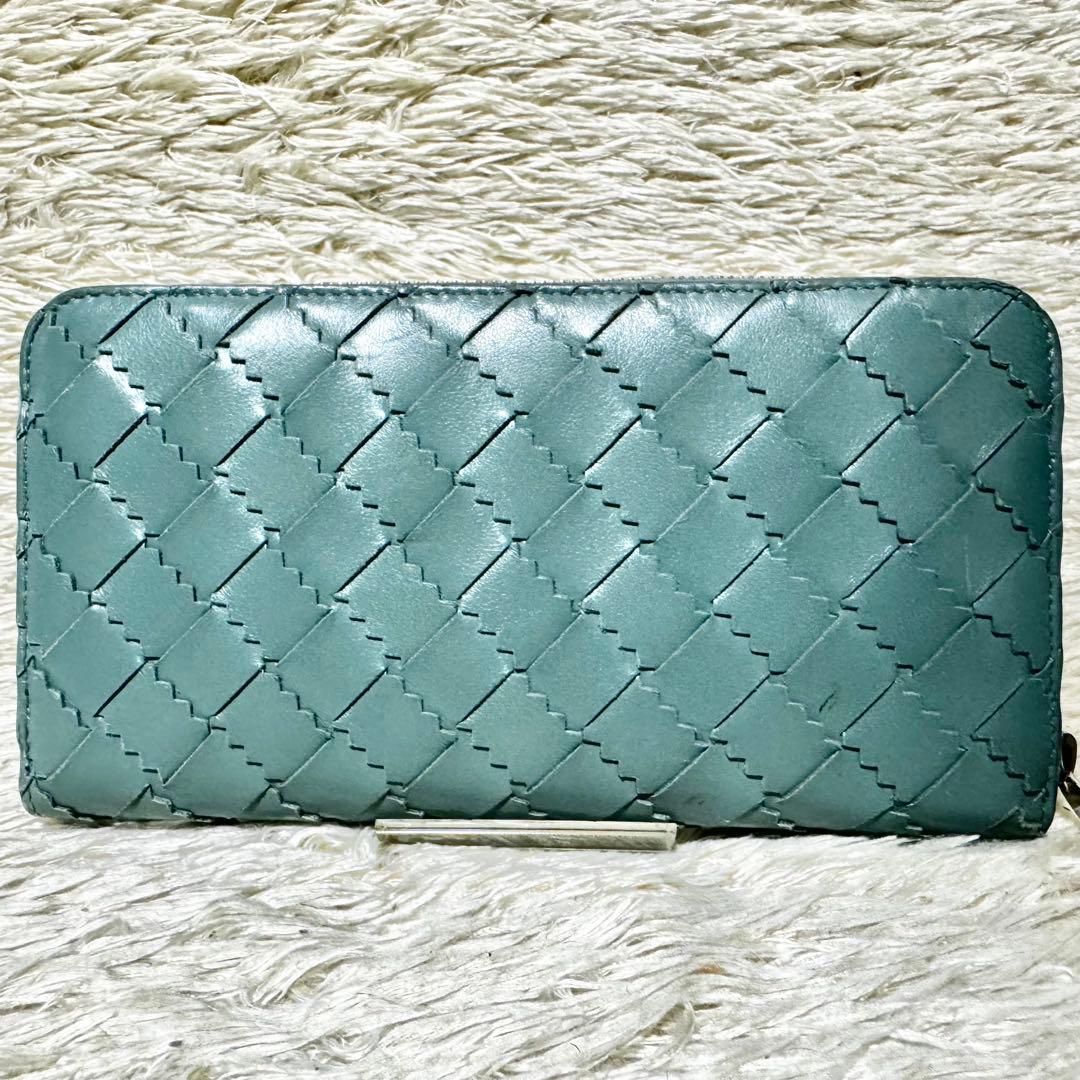 希少　ボッテガヴェネタ　長財布　ジグザグ　マキシイントレチャート　ラウンドジップ