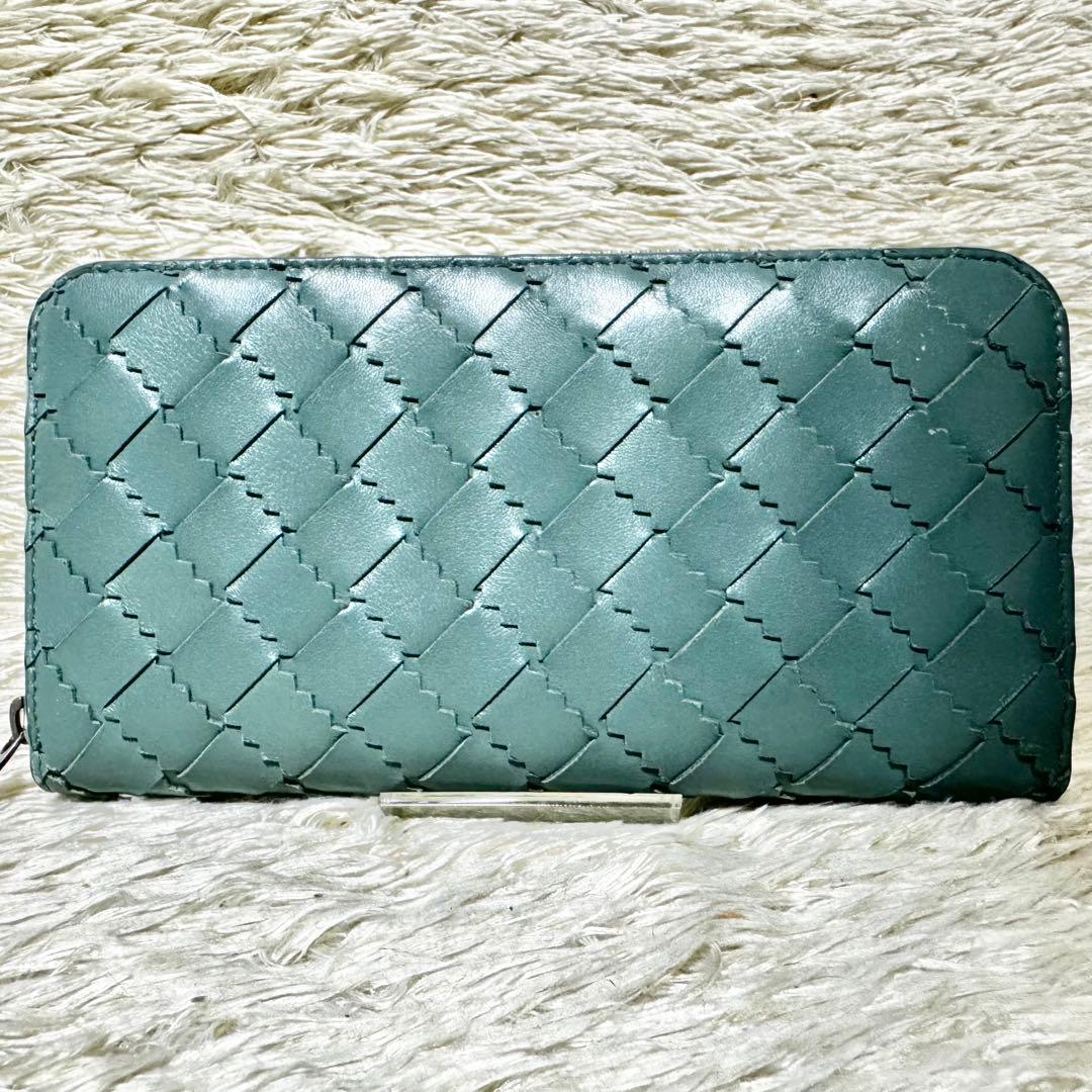希少　ボッテガヴェネタ　長財布　ジグザグ　マキシイントレチャート　ラウンドジップ