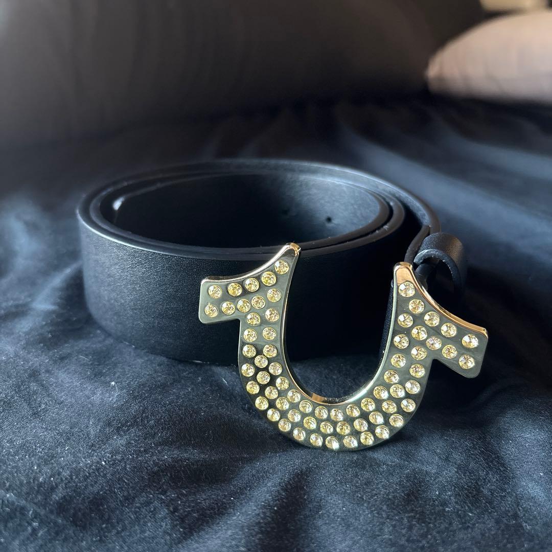 TRUE RELIGION ストーンバックル ベルト サイズ30