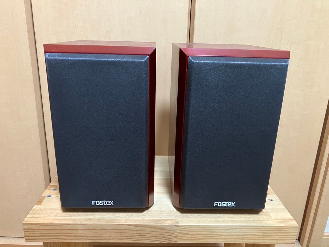 FOSTEX GX100ブックシェルフスピーカー ワインレッド