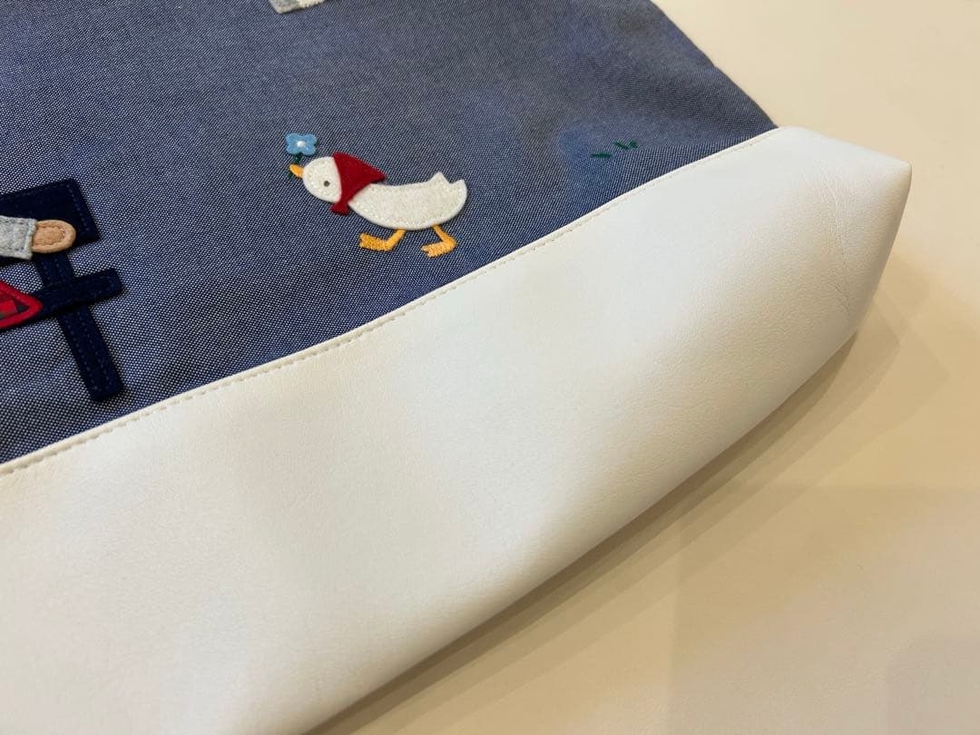 familiar ファミリア 70周年 マチ付き　デニムバッグ　神戸本店限定