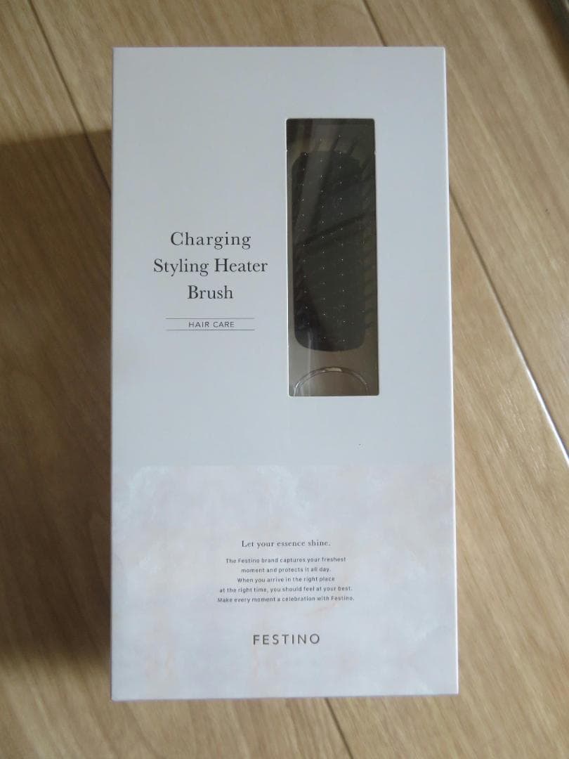 新品 フェスティノ 充電式 スタイリング ヒーターブラシ SMHB-049-WH