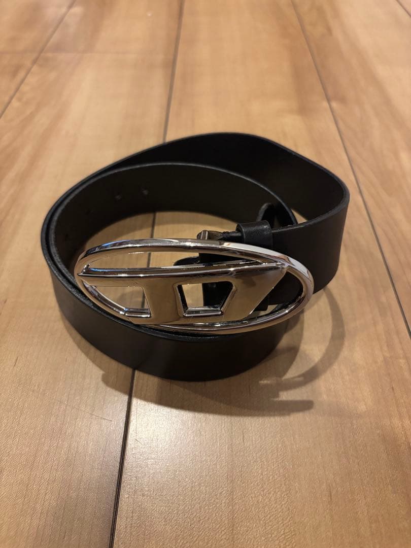 【正規品】DIESEL ブラックレザーベルト EU 85/34