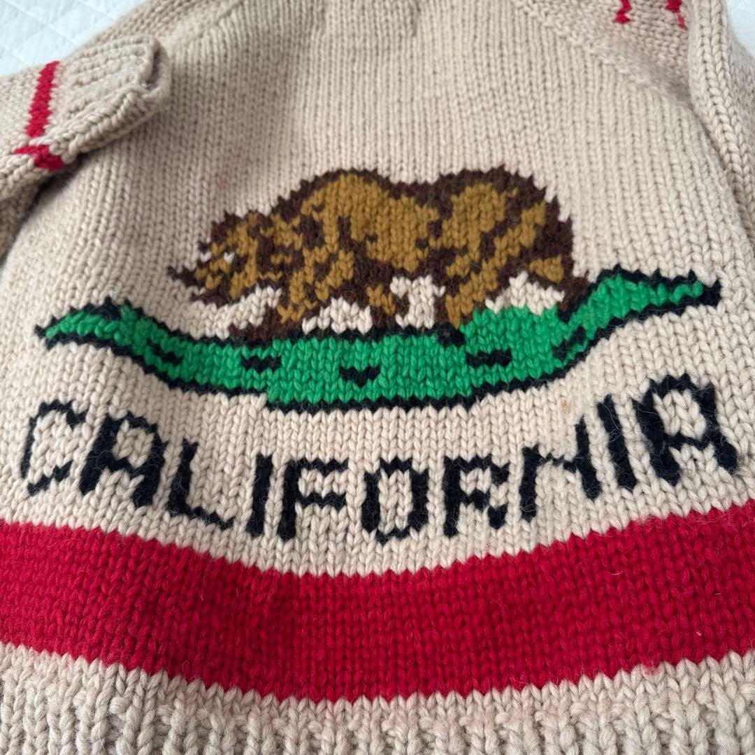 ぼさぼさ様KANATA/カナタカウチン　カリフォルニア州旗モデルB　beige