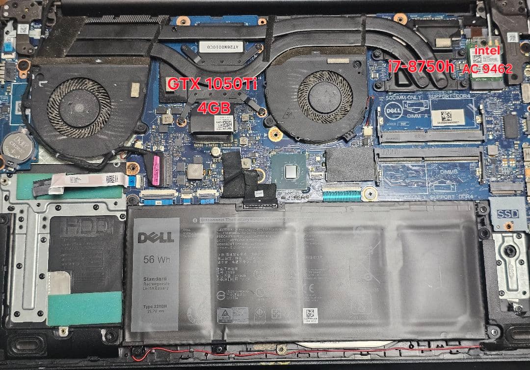 DELL G3 3579ノートPC i7-8750H GTX 1050Ti