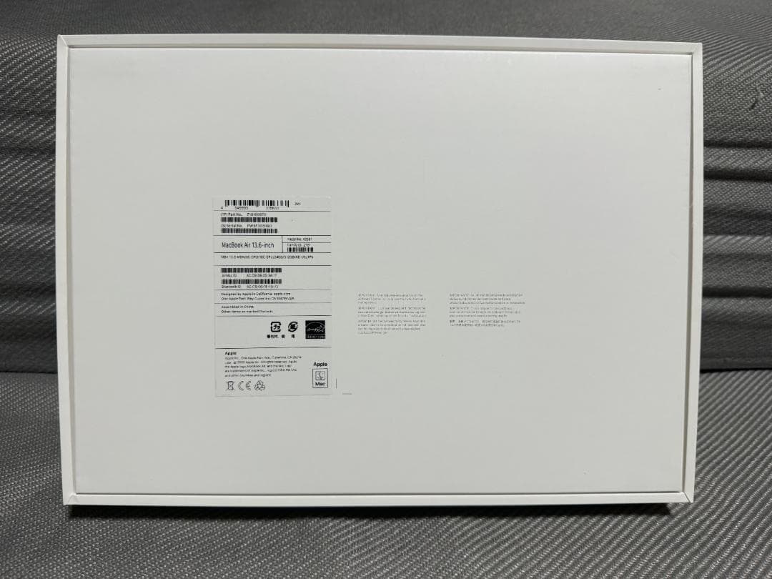 MacBookAir 2022 13インチ M2 24GB 512GB