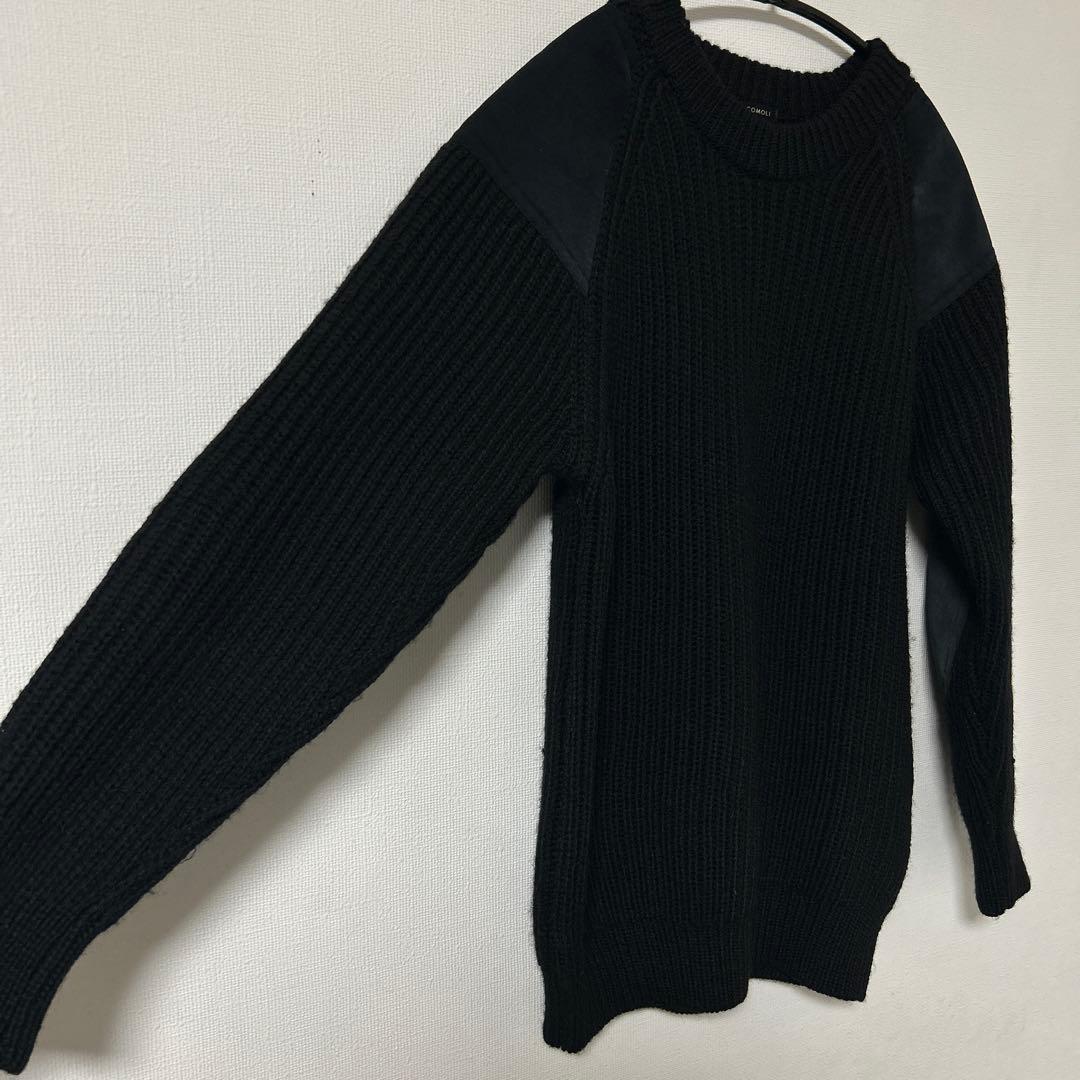 COMOLI x BLACK SHEEP コモリ ガンパッチ ニット 18AW