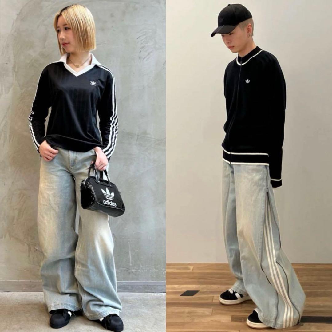 nnn様新品⭐️adidas シーズン3 ジップウォッシュド デニムパンツ