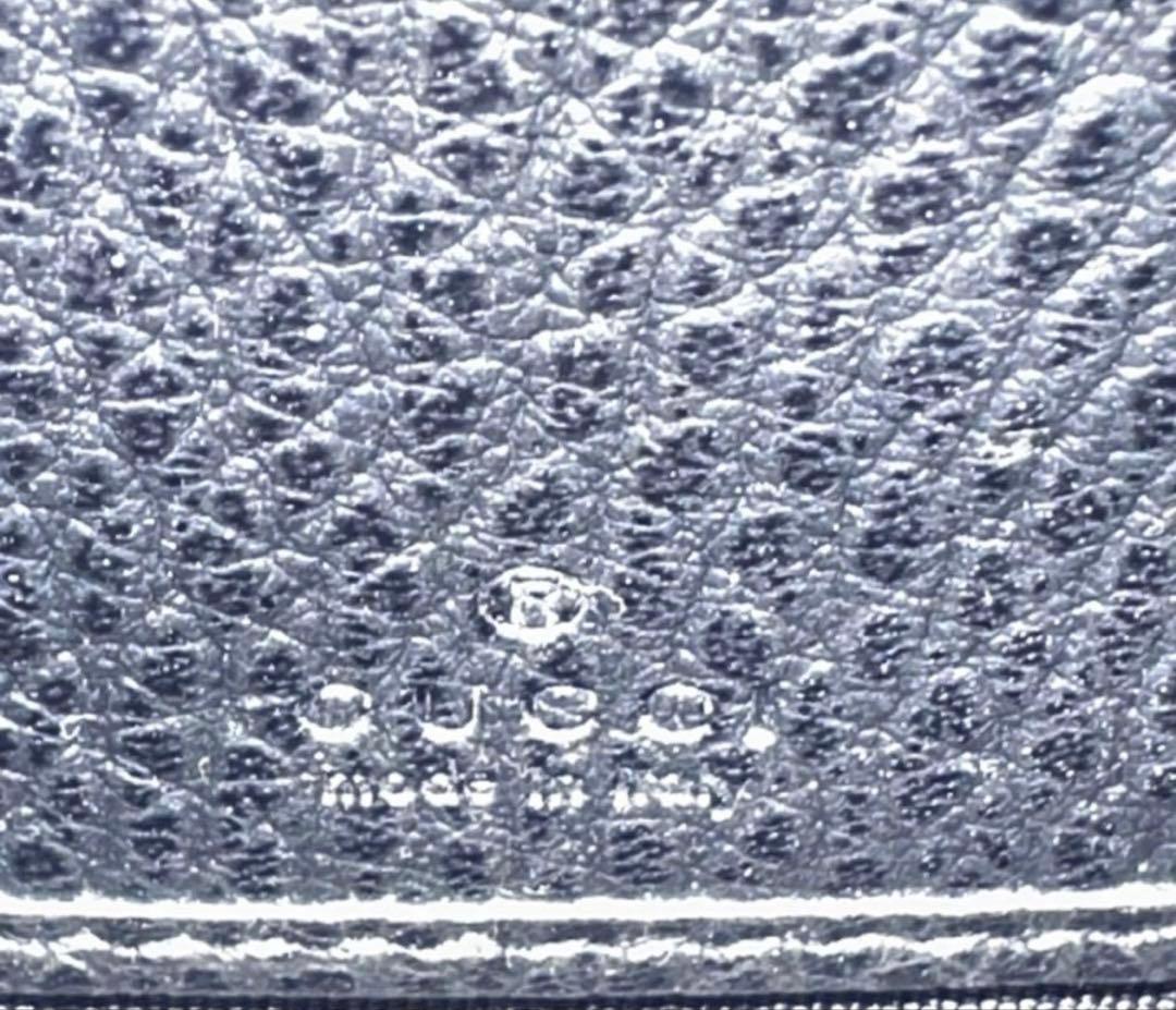 GUCCI ブラックレザー長財布 GGロゴ